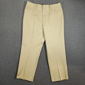 King Ranch Kyber Khakis Men Pants 38x30 Tan Vintage 5 Pocket Made in USA Western